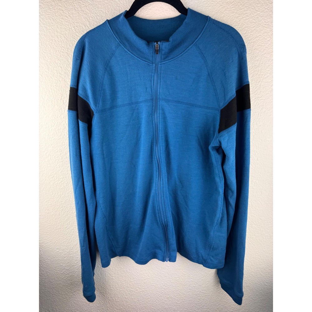 Ibex‎ Mens 100% Merino Wool Full Zip Cycling Jersey Jacket Size L Made in USA